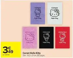 Carrefour Dim - carnet hello kitty offre