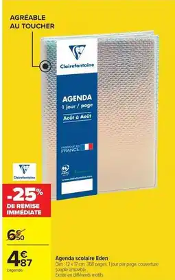 Carrefour Eden - agendas scolaire offre