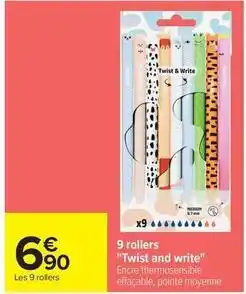 Carrefour 9 rollers twist and write offre