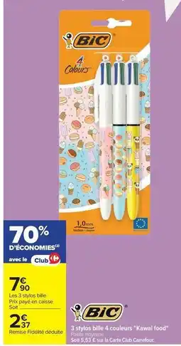 Carrefour Bic - pays d'oc blu-libe 4 couleurs kanneil fooc offre