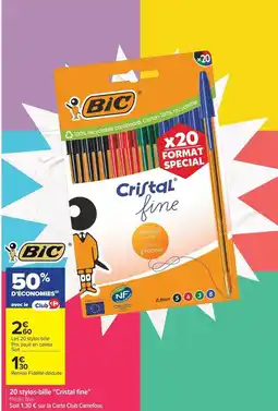 Carrefour Bic - 20 spigs-bill cisola filtro offre