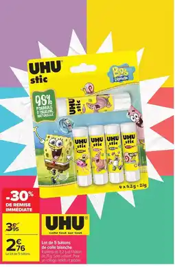 Carrefour Uhu - lot de 3 bolsante de corail blanche offre