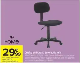 Carrefour Chaise de bureau émeraude noir offre