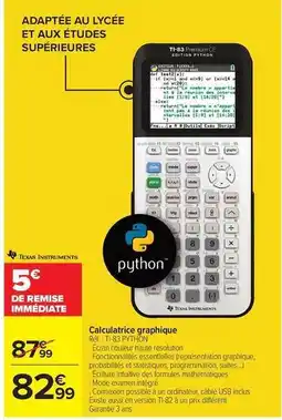Carrefour Texas instruments - calculatrice drapifique offre