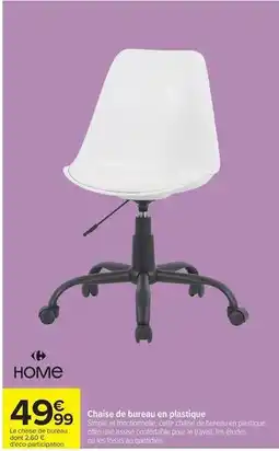 Carrefour Chaise de bureau en plastique offre