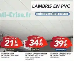 Les Briconautes 3m - er 10mm,largeur 25cm le pauet de 4m offre