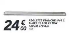 Les Briconautes Reglette etanche ip65 2 tubes t8 led 2x18w 120cm offre