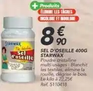 Les Briconautes Starwax - sel d'oseille offre