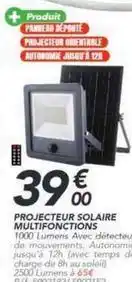 Les Briconautes Projecteur solaire multifonctions offre