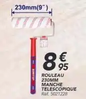 Les Briconautes Rouleau 230mm manche telescopique offre