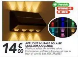 Les Briconautes Applique murale solaire couleur ajustable offre