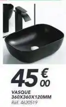 Les Briconautes Vasque 360x360x120mm offre