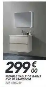 Les Briconautes Meuble salle de bains pvc 81x46x50cm offre