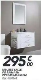 Les Briconautes Meuble salle de bains en pvc68x46x50cm offre