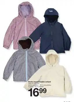 Zeeman Veste imperméable enfant offre