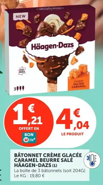 Häagen-Dazs Bâtonnet crème glacée caramel beurre salé