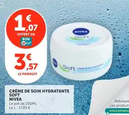 Utile NIVEA CRÈME DE SOIN HYDRATANTE SOFT offre