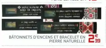 Gifi Bâtonnets d'ences et bracelet en pierre naturelle offre