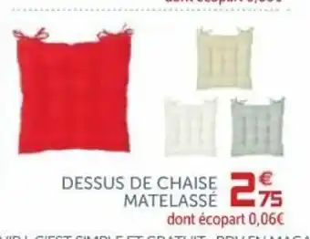 Gifi Dessur de chaise matelassé offre