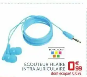 Écouteur filaire intra auriculaire