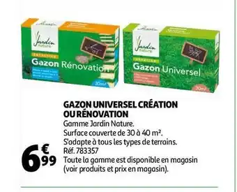 Auchan Gazon Universel Création Ou Rénovation offre