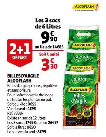 Auchan Billes D'argile Algoflash offre