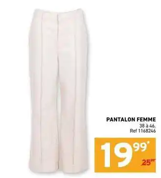 Trafic Pantalon femme offre