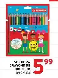 Trafic Stabilo - set de 24 crayons de couleur offre