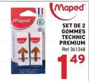Trafic Maped - set de 2 gommes technic premium offre