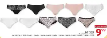 Trafic Slip femme offre