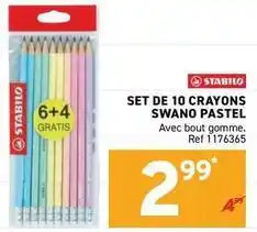 Trafic Stabilo - set de 10 crayons swano pastel offre