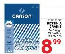 Trafic Canson - bloc de dessin a grains offre