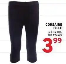 Trafic Corsaire fille offre