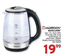 Trafic Homday - bouilloire offre
