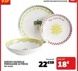 GiFi Sun - service vaisselle porcelaine 12 pièces offre