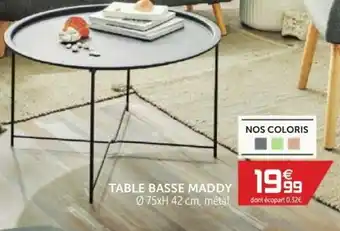 Gifi Table Basse Maddy offre