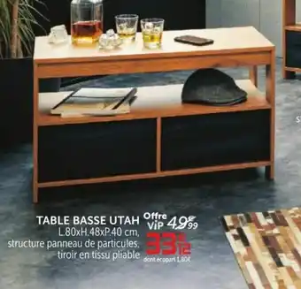 Gifi Table Basse Utah offre