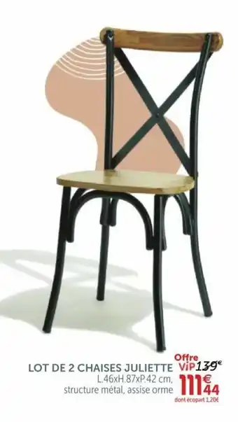 Lot de 2 Chaises Juliette