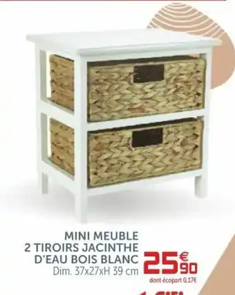 Gifi Mini Meuble 2 Tiroirs Jacinthe offre