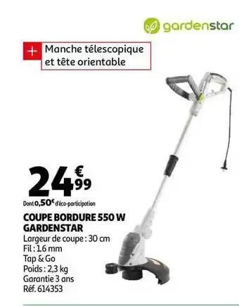 Auchan Coupe Bordure 550 W Gardenstar offre