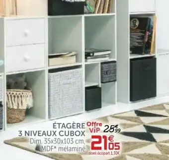 Gifi Étagère 3 Niveaux Cubox offre
