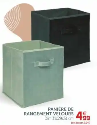 Gifi Panière de Rangement Velours offre