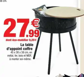Bazarland La Table d'Appoint Coffre offre