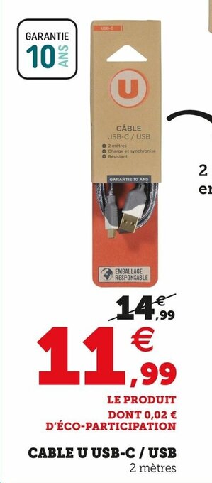 Hyper U Cable U USB-C/USB offre