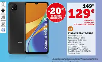Hyper U Xiaomi Redmi 9C NFC offre