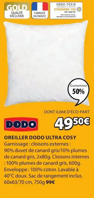 JYSK Oreiller Dodo Ultra Cosy offre