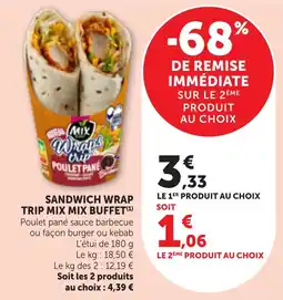 Bi1 Mix Wraps Trip Poulet Pané offre