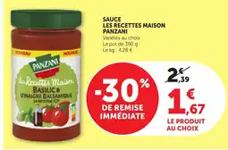 Bi1 PANZANI SAUCE LES RECETTES MAISON offre
