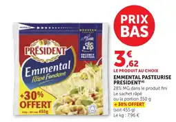 Bi1 PRÉSIDENT Emmental Râpé Fondant offre