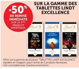 Bi1 Lindt tablettes excellence offre